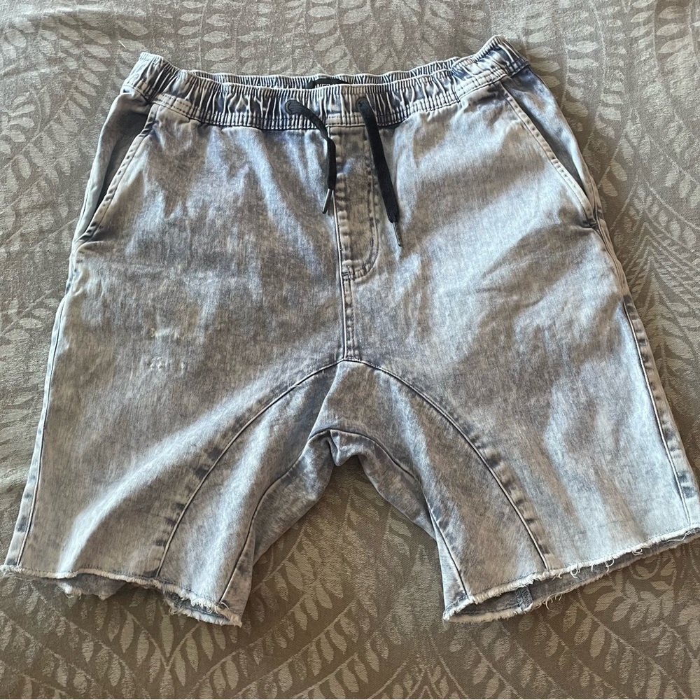 Acidwash Denim Shorts